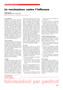 La vaccinazione contro l`influenza