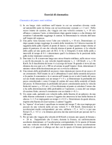 Esercizi di cinematica