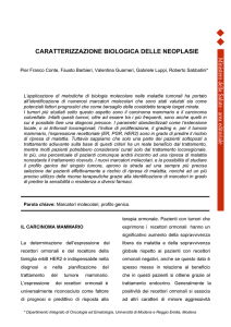 caratterizzazione biologica delle neoplasie