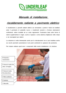 Manuale di installazione Manuale di installazione riscaldamento