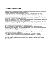 La storiografia annalistica