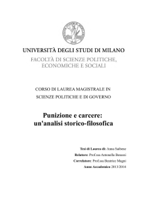 Punizione e carcere: un`analisi storico
