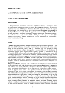 APPUNTI DI STORIA La Mesopotamia (dal greco mésos, “in mezzo
