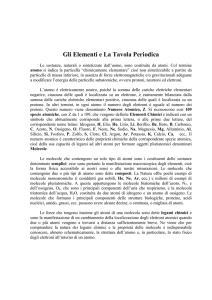 Gli Elementi e La Tavola Periodica