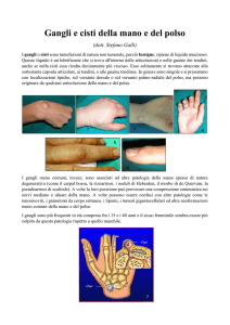 Gangli e cisti della mano e del polso