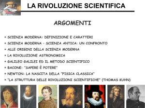 LA RIVOLUZIONE SCIENTIFICA