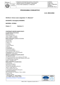 5 E - Manera - Storia - Liceo Linguistico "A.MANZONI"