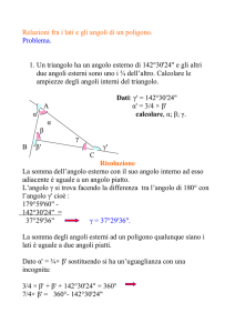 Problemi su angoli interni ed esterni di un