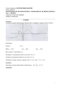 ISTITUZIONI DI MATEMATICA (Sc - Dipartimento di Scienze della vita