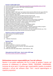 Dichiarazione esonero responsabilità per l`uso dei software Questa