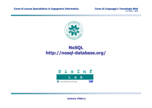 Tecnologie NoSQL
