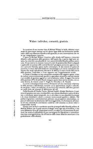 Walzer: individuo, comunità, giustizia