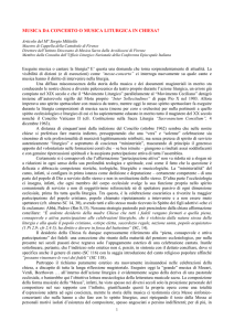 musica da concerto o musica liturgica in chiesa?