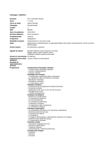 Fisiologia - Area Corsi di Studio della Seconda Università di Napoli