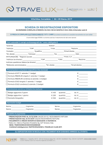 scheda di registrazione espositori