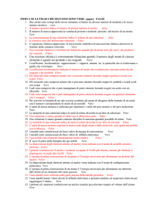 8. Una reazione chimica è correttamente bilanciata quando il