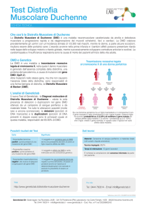 Test Distrofia Muscolare Duchenne