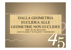 DALLA GEOMETRIA EUCLIDEA ALLE GEOMETRIE NON EUCLIDEE