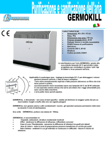 Lo sterilizzatore per l`aria GERMOKILL grazie alla sua