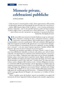 Memorie private, celebrazioni pubbliche