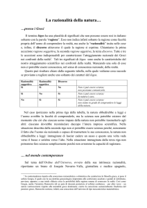 La razionalità della natura…