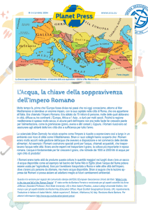 L`Acqua, la chiave della soppravivenza dell`Impero Romano
