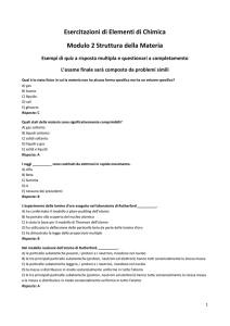 Esercitazioni di autovalutazione modulo 2