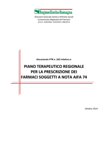 Piano Terapeutico - prescrizione Farmaci Nota AIFA 74