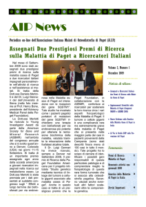 Scarica la newsletter - Associazione Italiana Malati Osteodistrofia di