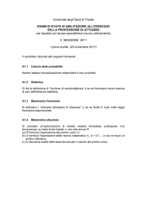 2011 NO II Sessione - Ordine Nazionale degli Attuari