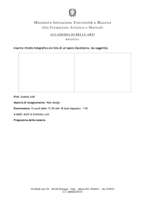 Lelli – Web Design 14-15 - Accademia di Belle Arti di Bologna
