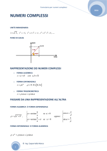 Formulario per numeri complessi