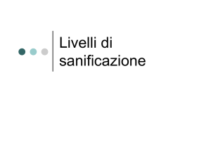 Livelli di sanificazione