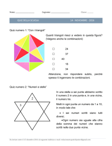 QUIZ DELLA SCUOLA 14 - NOVEMBRE