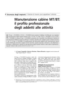 Manutenzione cabine MT/BT