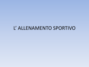 L` ALLENAMENTO SPORTIVO