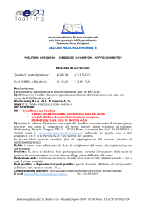NEURONI SPECCHIO – EMBODIED COGNITION