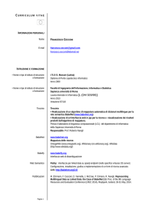 Curriculum vitae - Dipartimento di Informatica