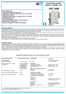 Convertitore isolato RS232/485 mod. DAT3580