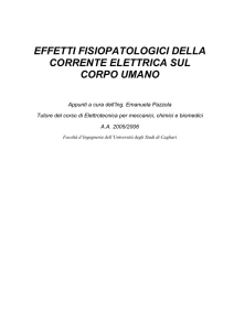 effetti fisiopatologici della corrente elettrica sul corpo umano