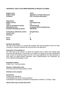 UNIVERSITA` DEGLI STUDI MEDITERRANEA DI REGGIO