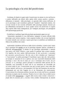 La psicologia e la crisi del positivismo