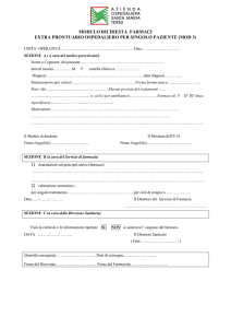 MODULO RICHIESTA FARMACI EXTRA PRONTUARIO