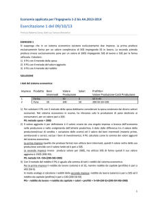 Esercitazione 1 del 09/10/13