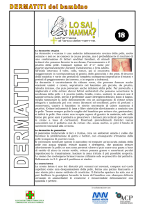 La dermatite o eczema è una malattia infiammatoria cronica della