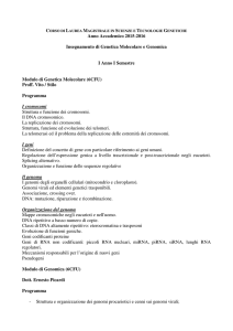 Genetica Molecolare e Genomica