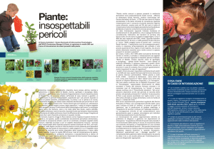 Piante velenose - Università di Pavia
