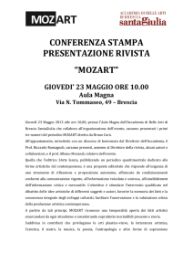 conferenza stampa presentazione rivista “mozart”