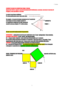 Rette, angoli, concetti fondamentali (definizione, assioma, teorema)