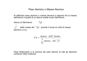 PAtomico o Massa Atomica